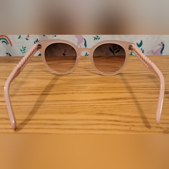 EUC Stella McCartney SC0234S Pink Braid Boho Neutral Cat Eye Sunglass Frames - Picture 4 of 7